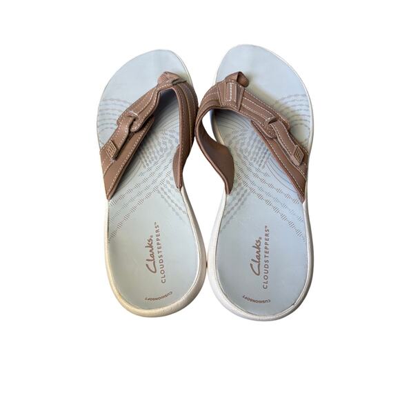 Clark’s Cloudstepper Sunmaze Sandal Warm Beige Womens 11 New without box - Picture 2 of 6